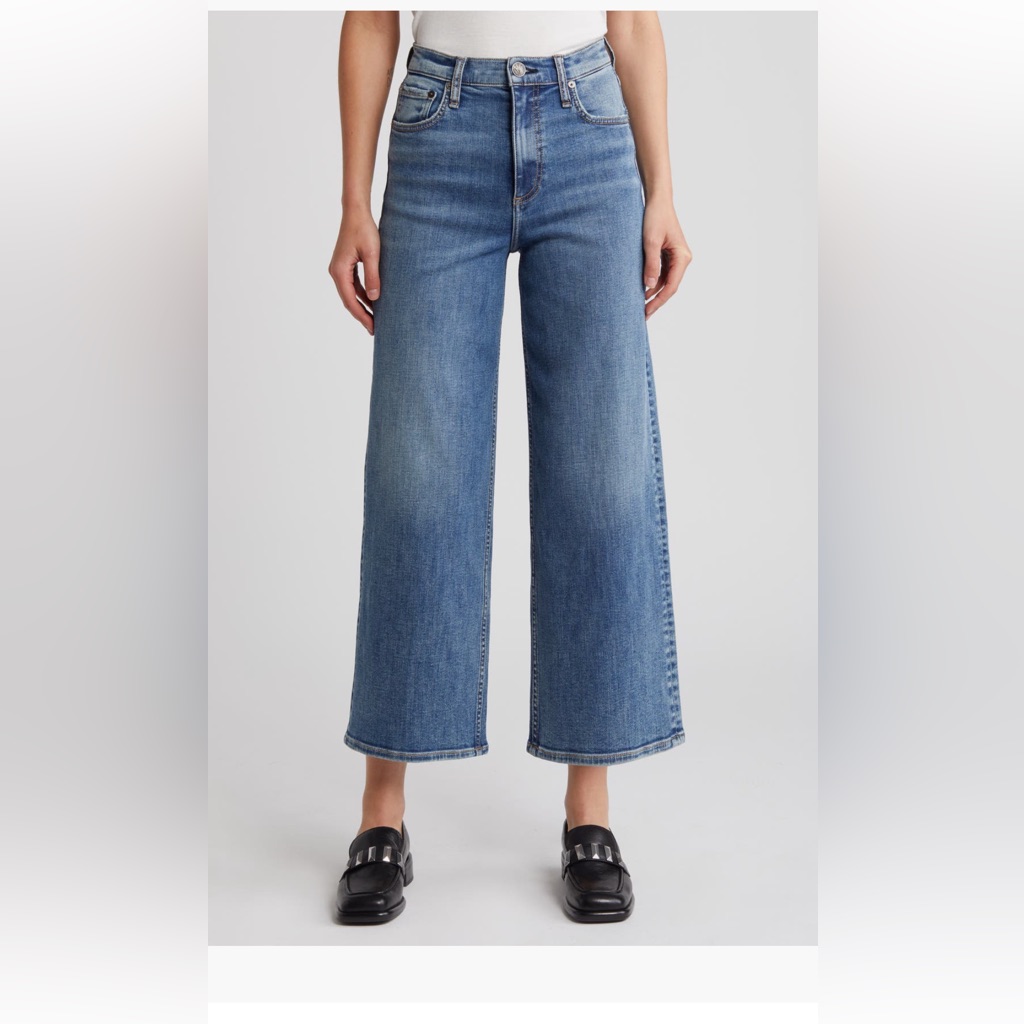 Rag & Bone Andi High Waist Ankle Wide Leg Jeans
